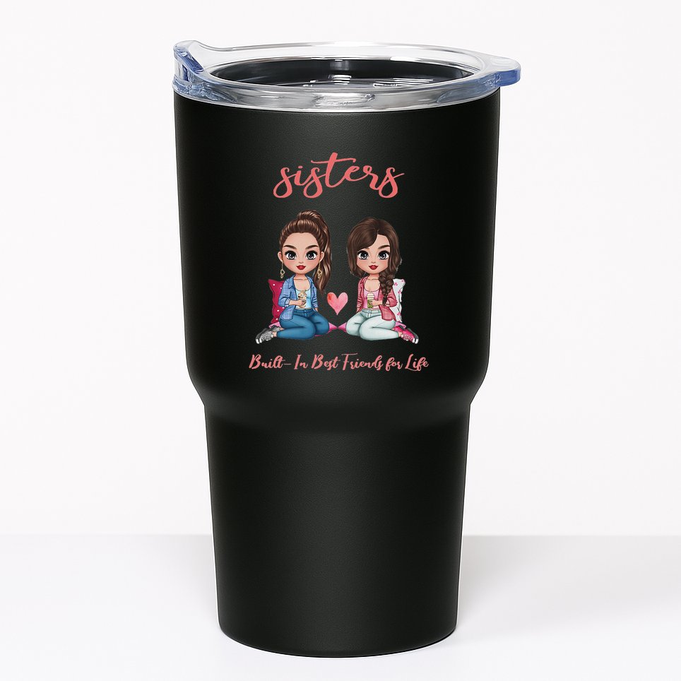 2 Sisters Anime Chibi Built In Best Friends For Life Tumbler
