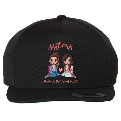 2 Sisters Anime Chibi Built In Best Friends For Life Wool Snapback Cap