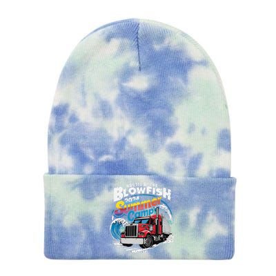 2024 Summer Camp With Truck Tie Dye 12in Knit Beanie