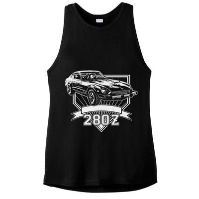 280z Sports Car Ladies PosiCharge Tri-Blend Wicking Tank