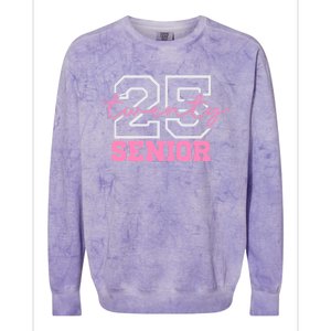 2025 Senior Class Class Of 2025 Seniors Pink School Cool Gift Colorblast Crewneck Sweatshirt