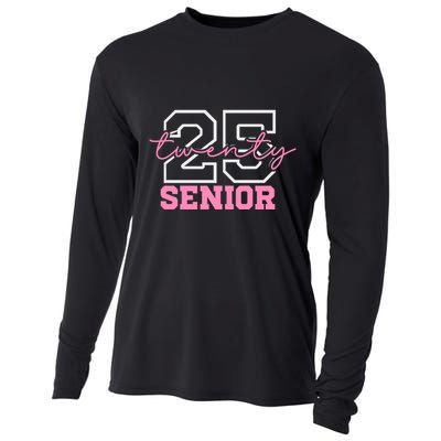 2025 Senior Class Class Of 2025 Seniors Pink School Cool Gift Cooling Performance Long Sleeve Crew