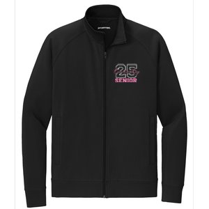 2025 Senior Class Class Of 2025 Seniors Pink School Cool Gift Stretch Full-Zip Cadet Jacket