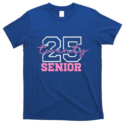 2025 Senior Class Class Of 2025 Seniors Pink School Cool Gift T-Shirt