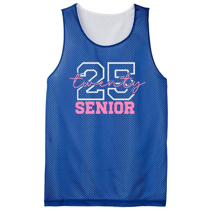 2025 Senior Class Class Of 2025 Seniors Pink School Cool Gift Mesh Reversible Basketball Jersey Tank