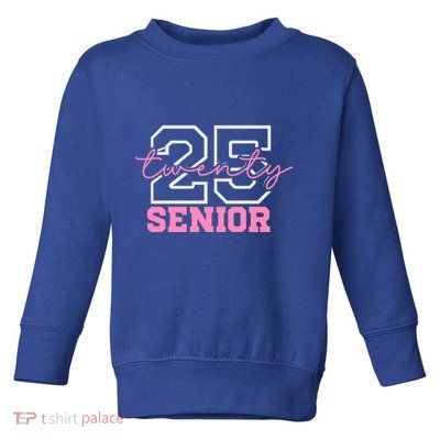 2025 Senior Class Class Of 2025 Seniors Pink School Cool Gift Toddler Sweatshirt