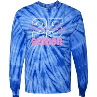 2025 Senior Class Class Of 2025 Seniors Pink School Cool Gift Tie-Dye Long Sleeve Shirt