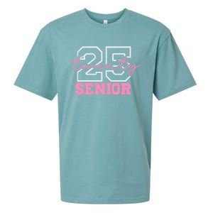 2025 Senior Class Class Of 2025 Seniors Pink School Cool Gift Sueded Cloud Jersey T-Shirt