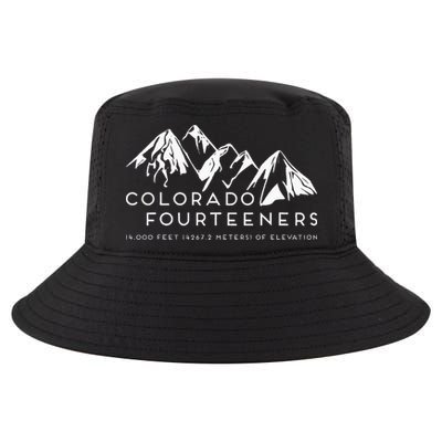 2 Side Colorado Fourteeners Rocky Mountain State Hiker Trail Cool Comfort Performance Bucket Hat