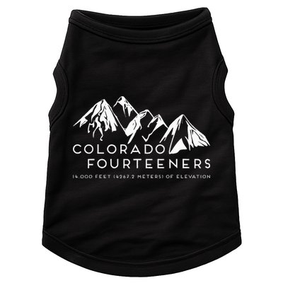 2 Side Colorado Fourteeners Rocky Mountain State Hiker Trail Doggie Tank
