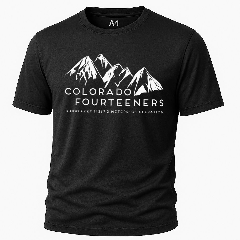 2 Side Colorado Fourteeners Rocky Mountain State Hiker Trail Performance Shirt