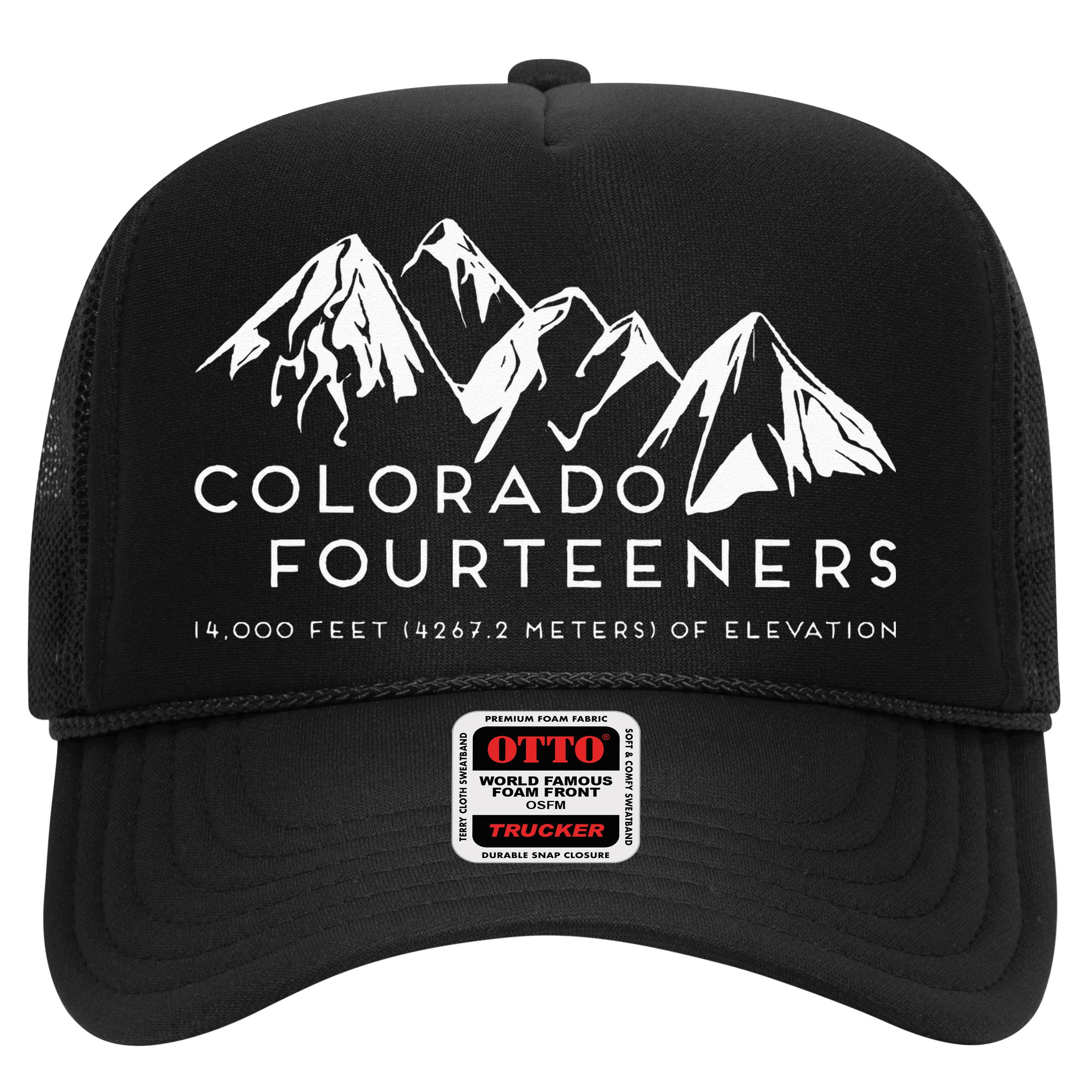 2 Side Colorado Fourteeners Rocky Mountain State Hiker Trail Hat