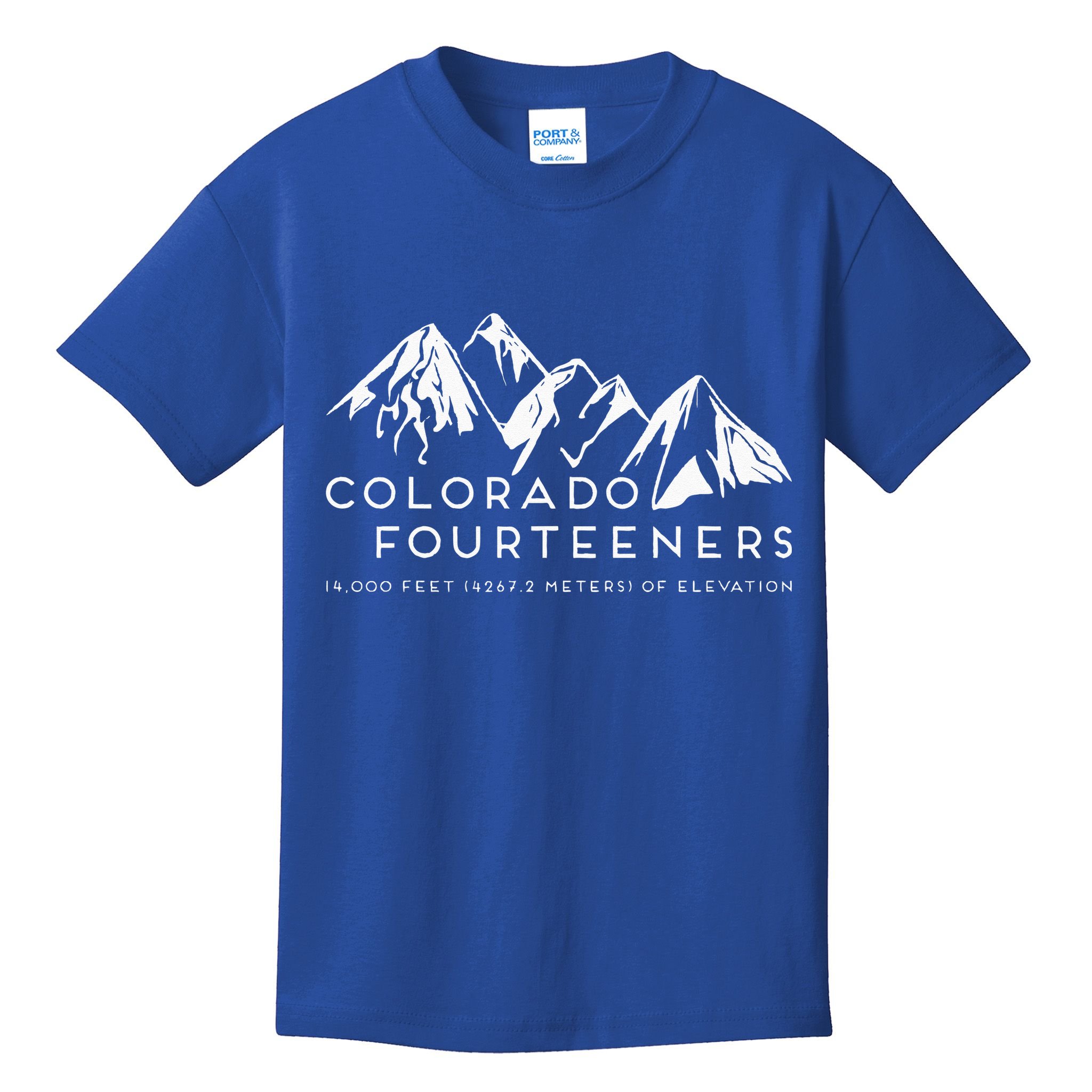 2 Side Colorado Fourteeners Rocky Mountain State Hiker Trail Kids T-Shirt
