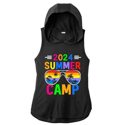 2024 Summer Camp 2024 Summer Vacation Matching Family Group Ladies PosiCharge Tri-Blend Wicking Draft Hoodie Tank