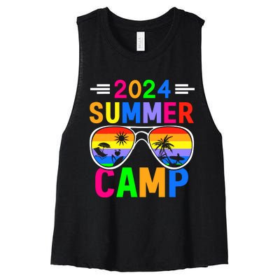 2024 Summer Camp 2024 Summer Vacation Matching Family Group Women's Racerback Cropped Tank