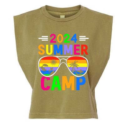 2024 Summer Camp 2024 Summer Vacation Matching Family Group Garment-Dyed Women's Muscle Tee