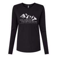 2 Side Colorado Fourteeners Rocky Mountain State Hiker Trail Womens Cotton Relaxed Long Sleeve T-Shirt