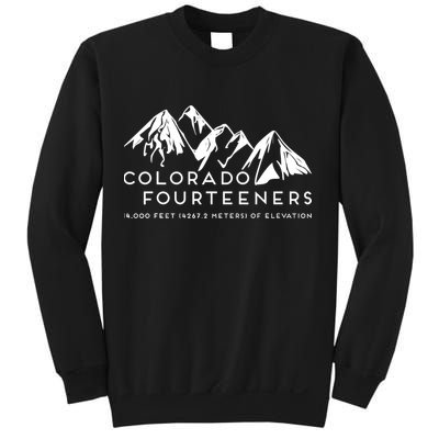 2 Side Colorado Fourteeners Rocky Mountain State Hiker Trail Sweatshirt