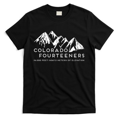 2 Side Colorado Fourteeners Rocky Mountain State Hiker Trail T-Shirt