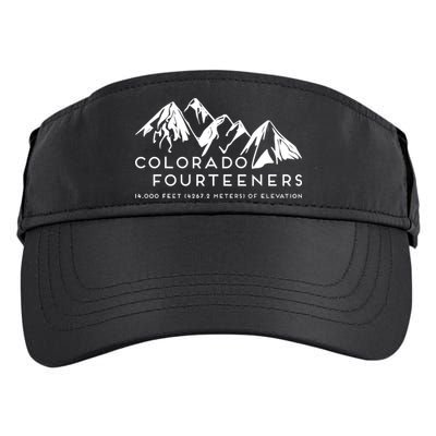 2 Side Colorado Fourteeners Rocky Mountain State Hiker Trail Adult Drive Performance Visor