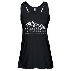 2 Side Colorado Fourteeners Rocky Mountain State Hiker Trail Ladies Essential Flowy Tank