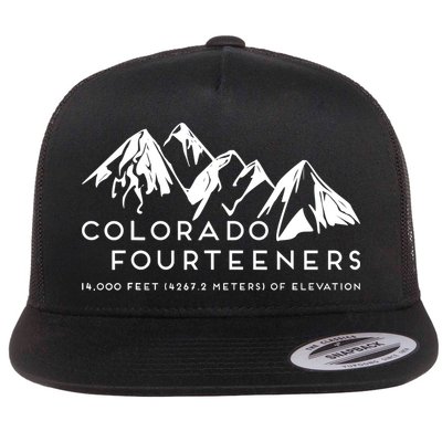 2 Side Colorado Fourteeners Rocky Mountain State Hiker Trail Flatbill Hat