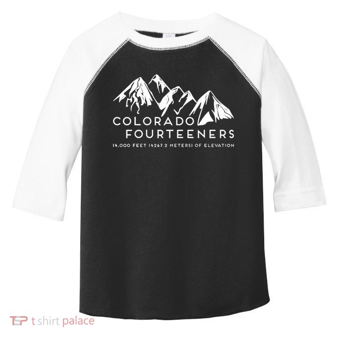2 Side Colorado Fourteeners Rocky Mountain State Hiker Trail Toddler Fine Jersey T-Shirt