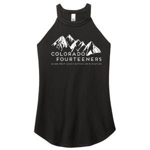 2 Side Colorado Fourteeners Rocky Mountain State Hiker Trail Women's Perfect Tri Rocker Tank