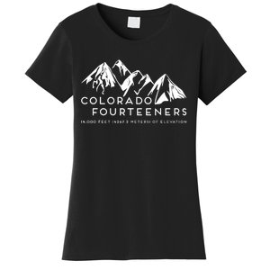 2 Side Colorado Fourteeners Rocky Mountain State Hiker Trail Women's T-Shirt