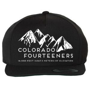 2 Side Colorado Fourteeners Rocky Mountain State Hiker Trail Wool Snapback Cap