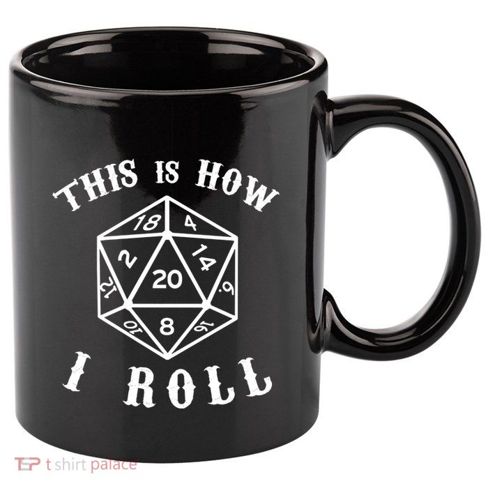 20 Sided Dice D&D 11oz C Handle Ceramic Mug