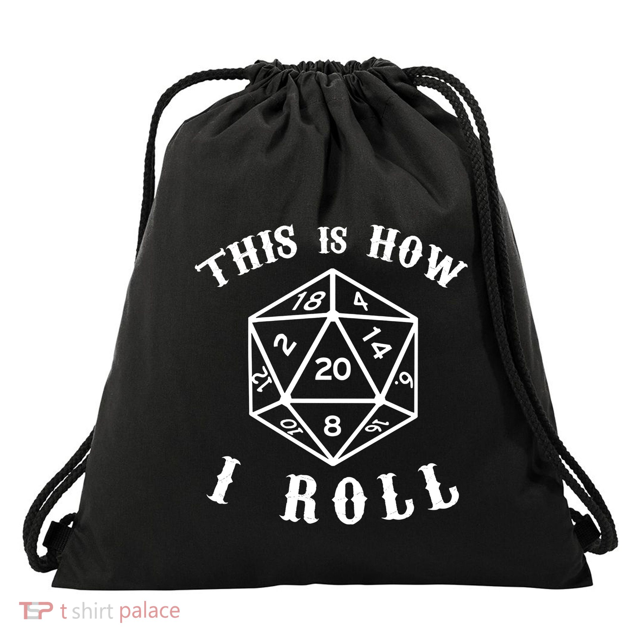20 Sided Dice D&D Drawstring Bag