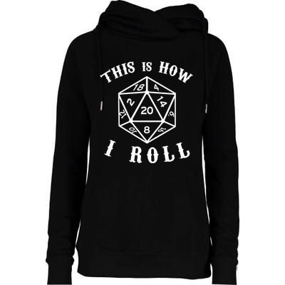 20 Sided Dice D&D Womens Funnel Neck Pullover Hood