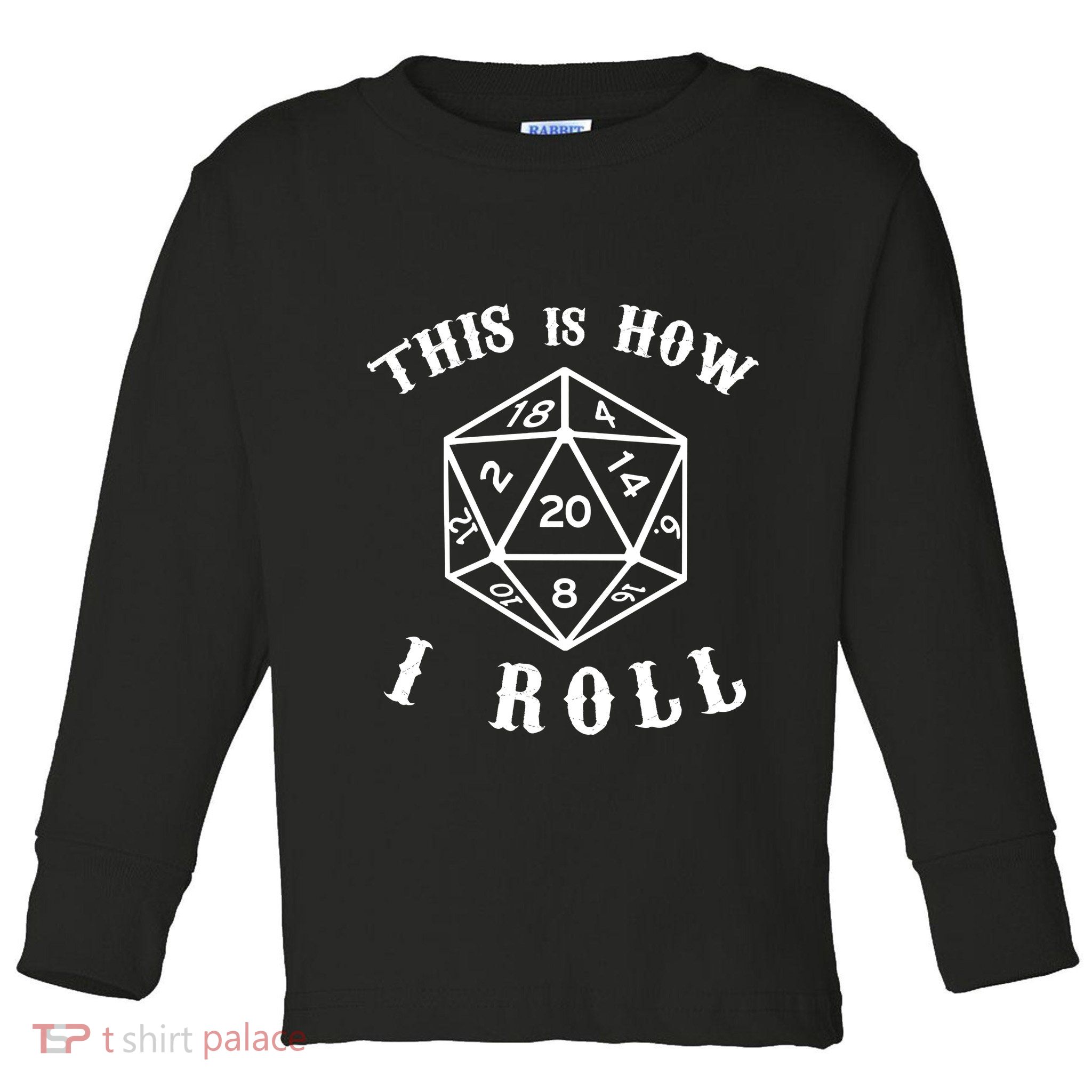 20 Sided Dice D&D Toddler Long Sleeve Shirt