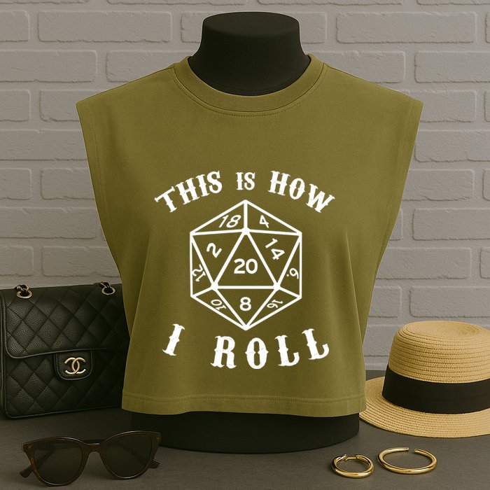 20 Sided Dice D&D Garment-Dyed Women's Muscle Tee