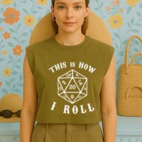 20 Sided Dice D&D Garment-Dyed Women's Muscle Tee