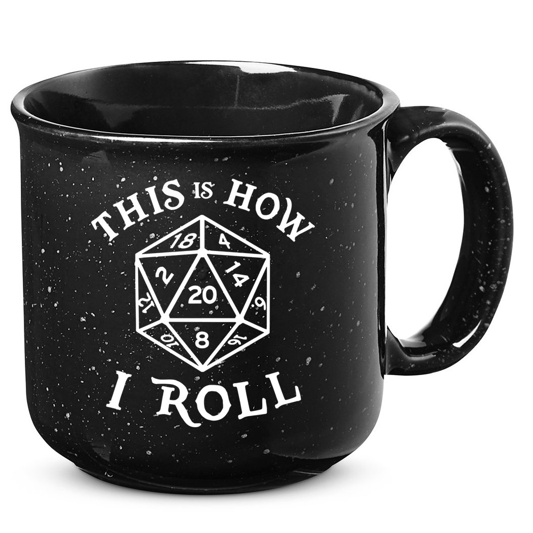20 Sided Dice T Shirt Dungeons And Dragons Shirt This Is How I Roll 15oz Campfire Ceramic Mug