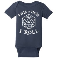 20 Sided Dice T Shirt Dungeons And Dragons Shirt This Is How I Roll Baby Bodysuit