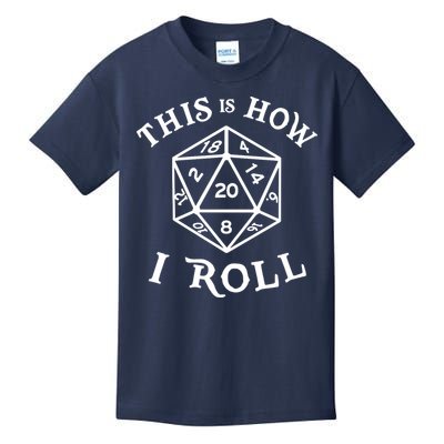 20 Sided Dice T Shirt Dungeons And Dragons Shirt This Is How I Roll Kids T-Shirt