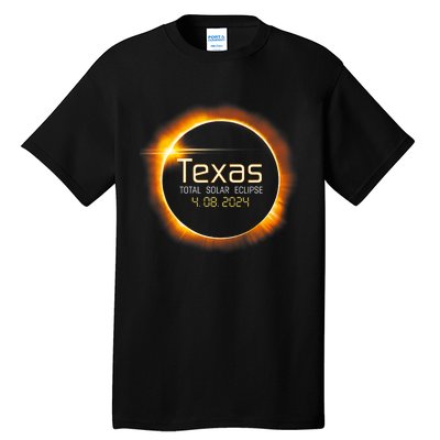 2024 Solar Eclipse Texas Usa Totality Gift Tall T-Shirt