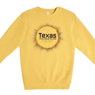 2024 Solar Eclipse Texas Usa Premium Crewneck Sweatshirt