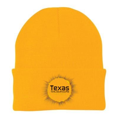 2024 Solar Eclipse Texas Usa Knit Cap Winter Beanie