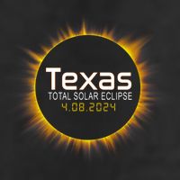 2024 Solar Eclipse Texas Usa Garment-Dyed Heavyweight T-Shirt