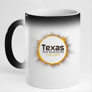 2024 Solar Eclipse Texas Usa 11oz Black Color Changing Mug