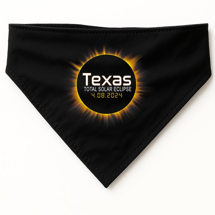 2024 Solar Eclipse Texas Usa USA-Made Doggie Bandana