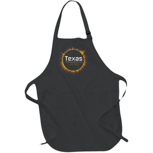 2024 Solar Eclipse Texas Usa Full-Length Apron With Pockets