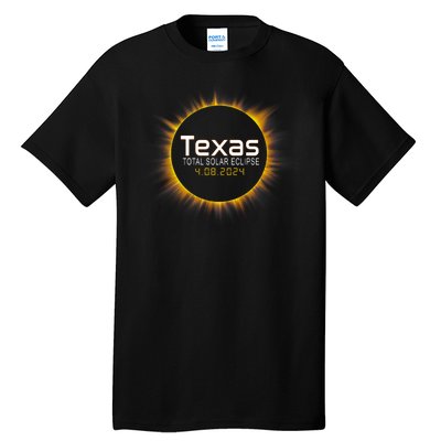 2024 Solar Eclipse Texas Usa Tall T-Shirt