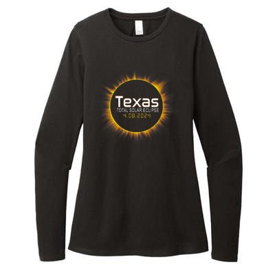 2024 Solar Eclipse Texas Usa Womens CVC Long Sleeve Shirt