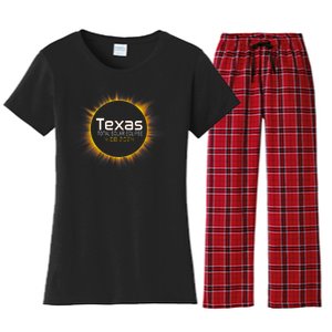 2024 Solar Eclipse Texas Usa Women's Flannel Pajama Set