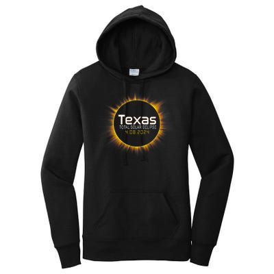 2024 Solar Eclipse Texas Usa Women's Pullover Hoodie